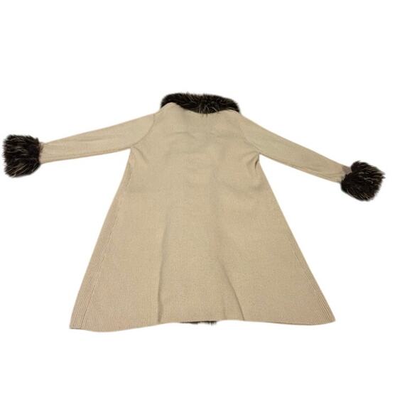 "SIDEFFECTS" VTG Y2K Faux Fur Open Front Sweater SZ L SMALL SPOT SEE PICS Rare! - Picture 10 of 10